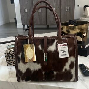 Cavalcanti genuine leather/calf hair - VIRAL Birkin style handbag
